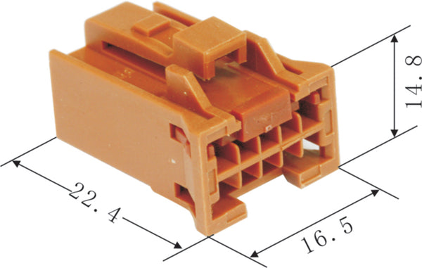 DRB connector Yazaki series 10 way sheath 7123-1307 with lock 7157-6307-70 wire to board car harness plug white and brown rubber shell DJ71080-1.2-21