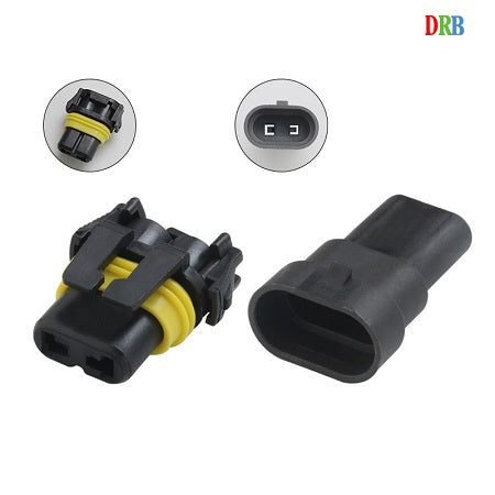 DJ9005 two plug socket 2-wire waterproof connector hernia lamp HID controller plug 12059181 12059183 12059185