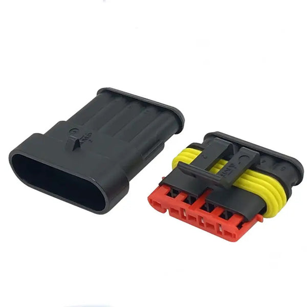 DRB connector 5-position AMP/TE type 282107-1/282089-1 automotive wiring harness connector wire pair connector DJ7051-1.5-11/21