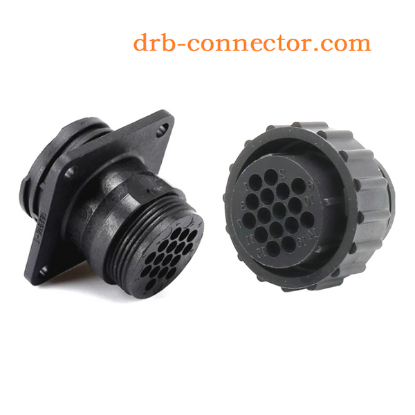 DRB connector 16 way 600V circular AMP CPC series terminal housing 206036-1 wire to wire 206037-1 wire tail clip 206070-8