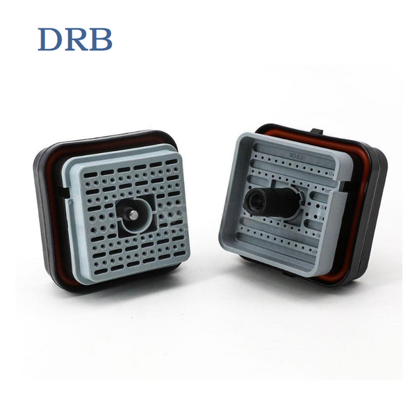 DRB connector 60 position DRB16-60SAE-L018 TE/DEUTSCH type terminal black housing DRB12-60PAE-L018 with internal lock WB-60PA/WB-60SA pitch 3.81/4.45mm Suitable wire diameter 22AWG-14AWG and protective cover