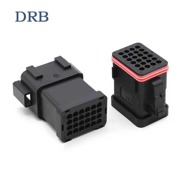 DRB connector 24 position ITT type 132015-0075 automotive waterproof connector plug 132015-0076 wire to wire plug