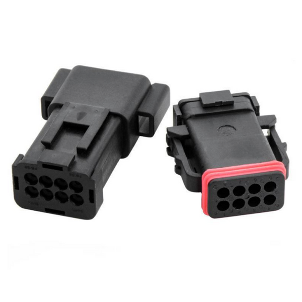 DRB connector ITT type 8-position sheath 132015-0134 male and female terminal housing black 132015-0130 waterproof plug plug