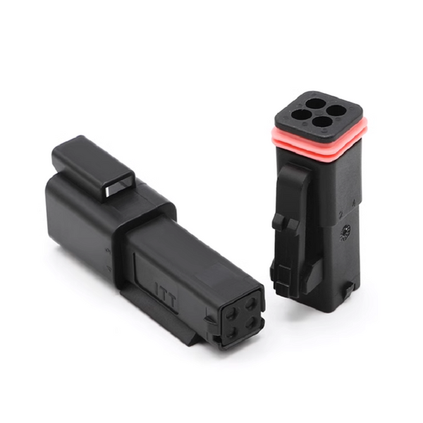 DRB connector ITT type 4-position sheath 132015-0069 male and female terminal black housing 132015-0070 waterproof plug plug