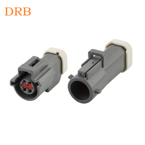 4-way Delphi type automatic connector DJ70410-1.5-11/21, suitable for automotive water temperature sensor harness plug, circular gray housing