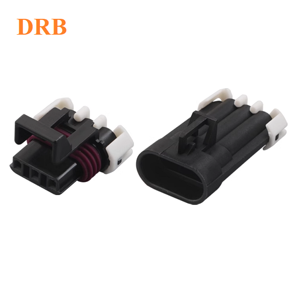 3-Position Terminal 1.5mm black PBT material Housing 12129615 Male and Female Connectors 12110293 Suitable for Automotive Excavator Temperature Sensor Plug DJ7032Y-1.5-11/21
